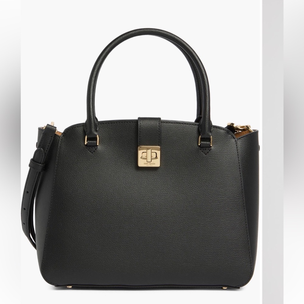 KATE SPADE -New York phoebe refined grained leather top handle bag- NEW